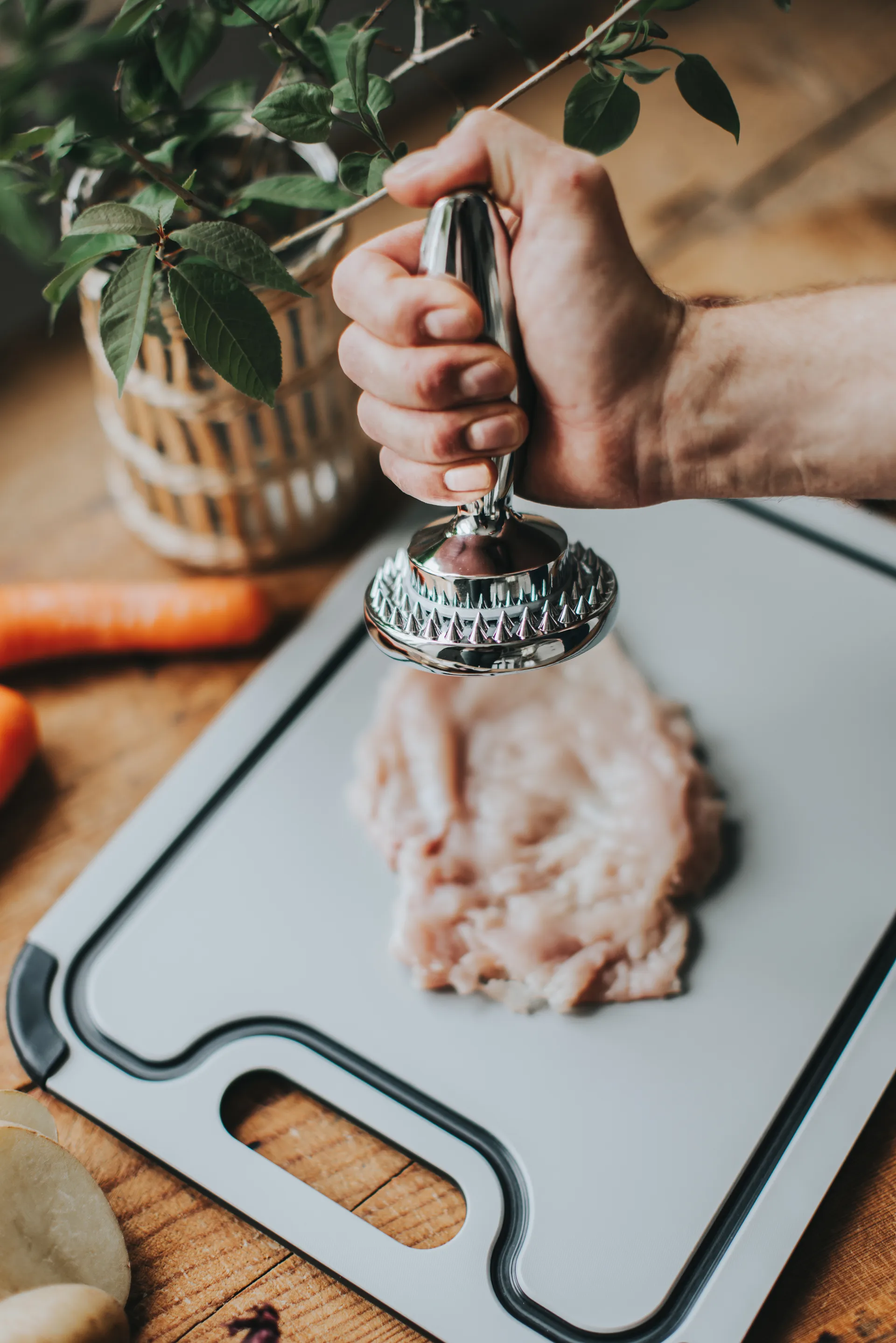 Birdie martelo de carne reversível 14,5x8,3x8,3 cm, Aço inoxidável Dorre