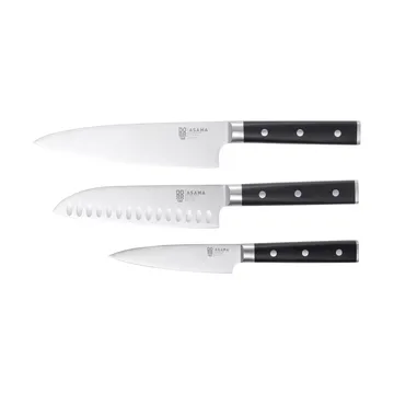 Conjunto de facas Asama - Aço inoxidável, 3 peças - Dorre