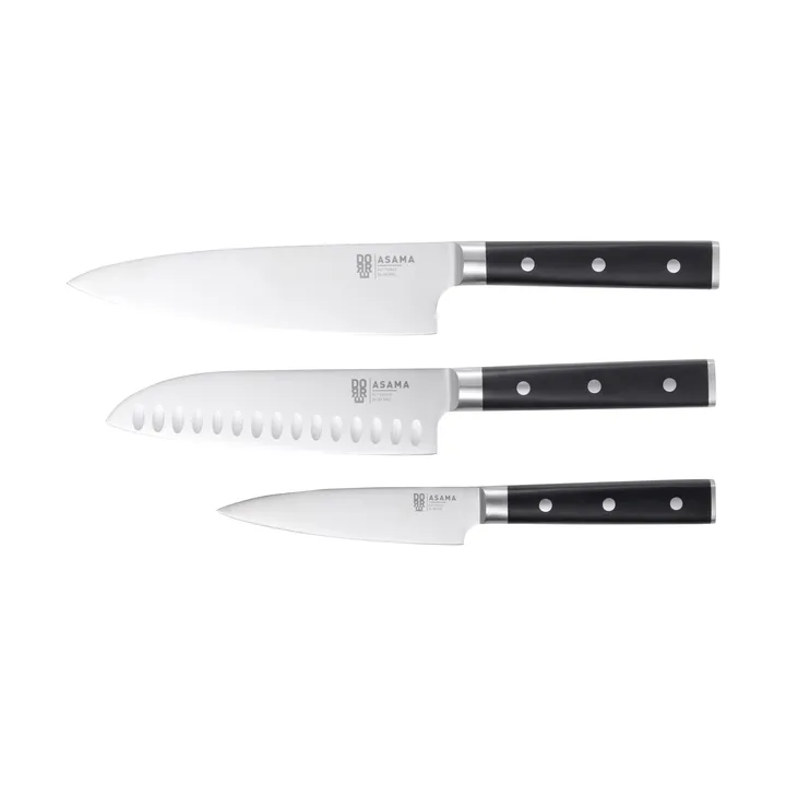 Conjunto de facas Asama - Aço inoxidável, 3 peças - Dorre
