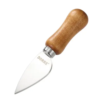 Conjunto de facas de queijo Olva - Madeira de acácia, aço inoxidável, 3 peças, 13 cm - Dorre