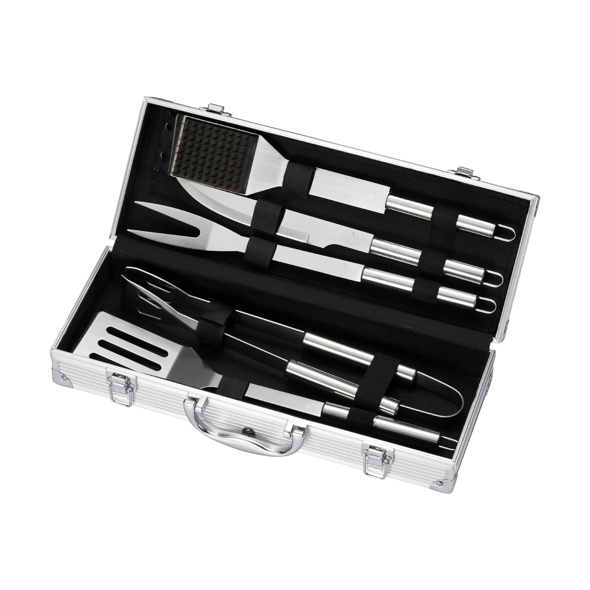 Conjunto de grelha BBQ, Aço inoxidável, 5 peças, caixa de presente Dorre