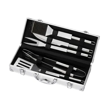 Conjunto de grelha BBQ - Aço inoxidável, 5 peças, caixa de presente - Dorre
