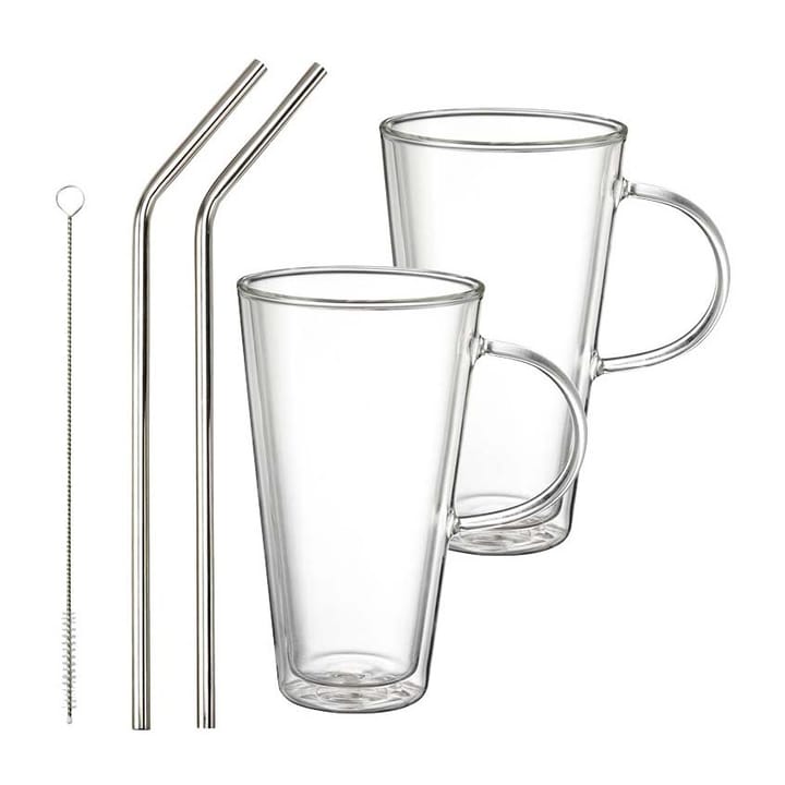 Conjunto de Irish coffee Ite 5 peças, Vidro Dorre