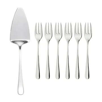 Conjunto de servir, garfo de bolos e espátula Sallie, 6 un. - Aço inoxidável - Dorre