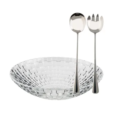 Conjunto de taças de salada Glitter - Vidro-aço inoxidável, 3 peças - Dorre