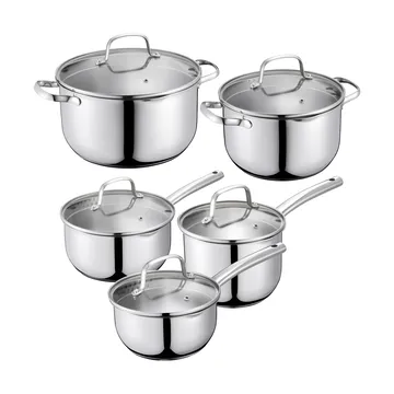 Conjunto de tachos Kerri - Aço inoxidável, 10 peças - Dorre