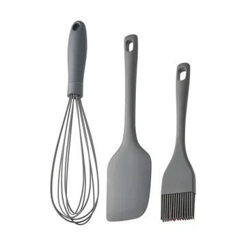 Conjunto de utensílios Cookie - Cinzento, silicone, 3 peças - Dorre