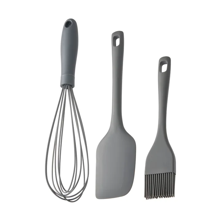 Conjunto de utensílios Cookie - Cinzento, silicone, 3 peças - Dorre
