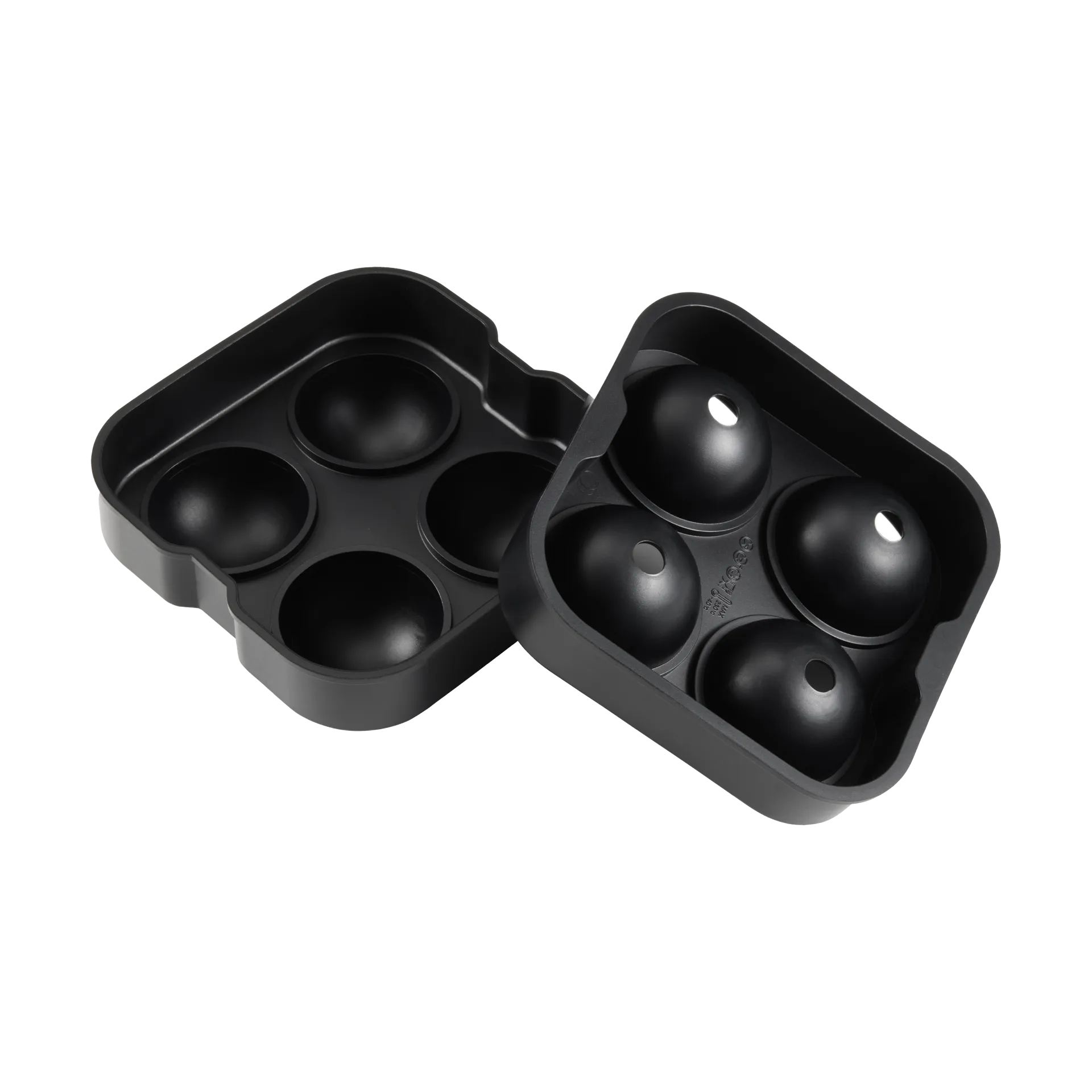 Forma 4 cubos de gelo redondos Isha, Preto Dorre