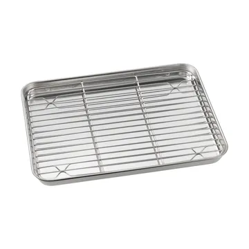 Gili gastrobleck - Aço inoxidável, com grelha, 31,5x24,5 cm - Dorre