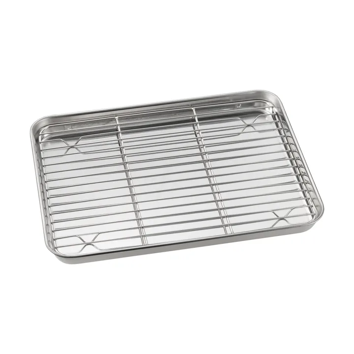 Gili gastrobleck - Aço inoxidável, com grelha, 31,5x24,5 cm - Dorre
