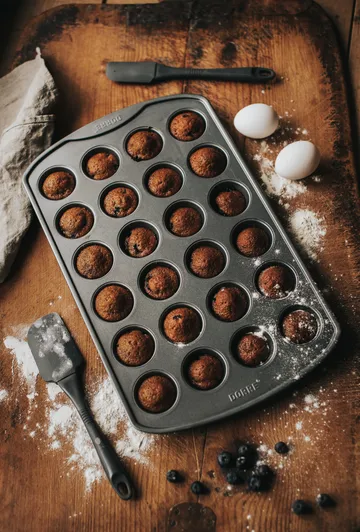 Karabo forma para muffins em aço carbono 24 cavidades - 42,5×26×2,8 cm - Dorre