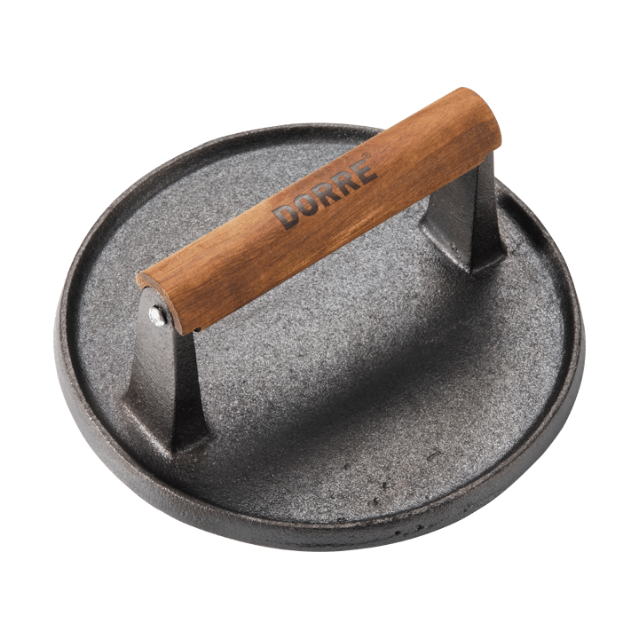 Prensa de hambúrguer Hally Ø17,7 cm - Ferro fundido-acácia - Dorre