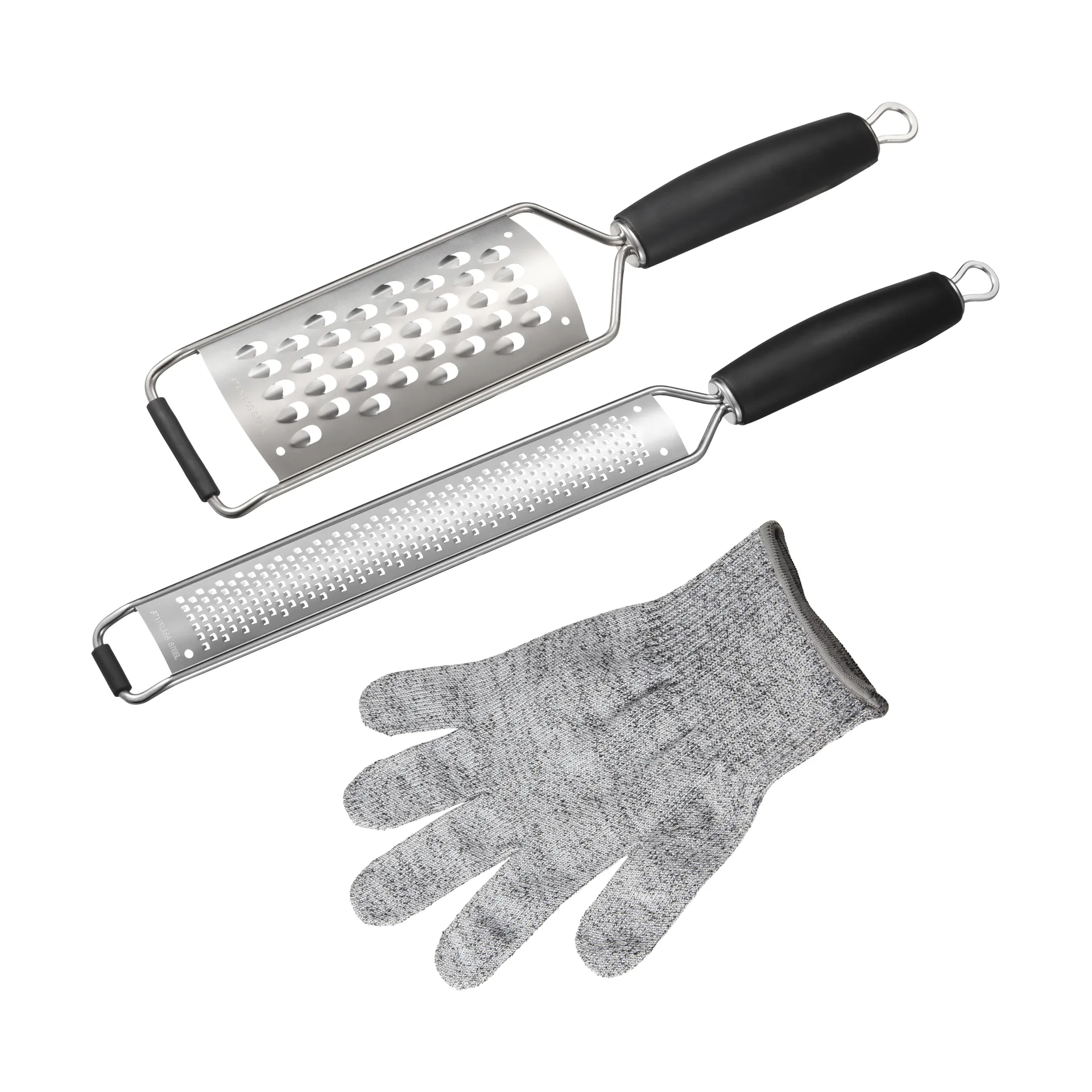 Rion conjunto de raladores, Aço inoxidável, 3 peças Dorre