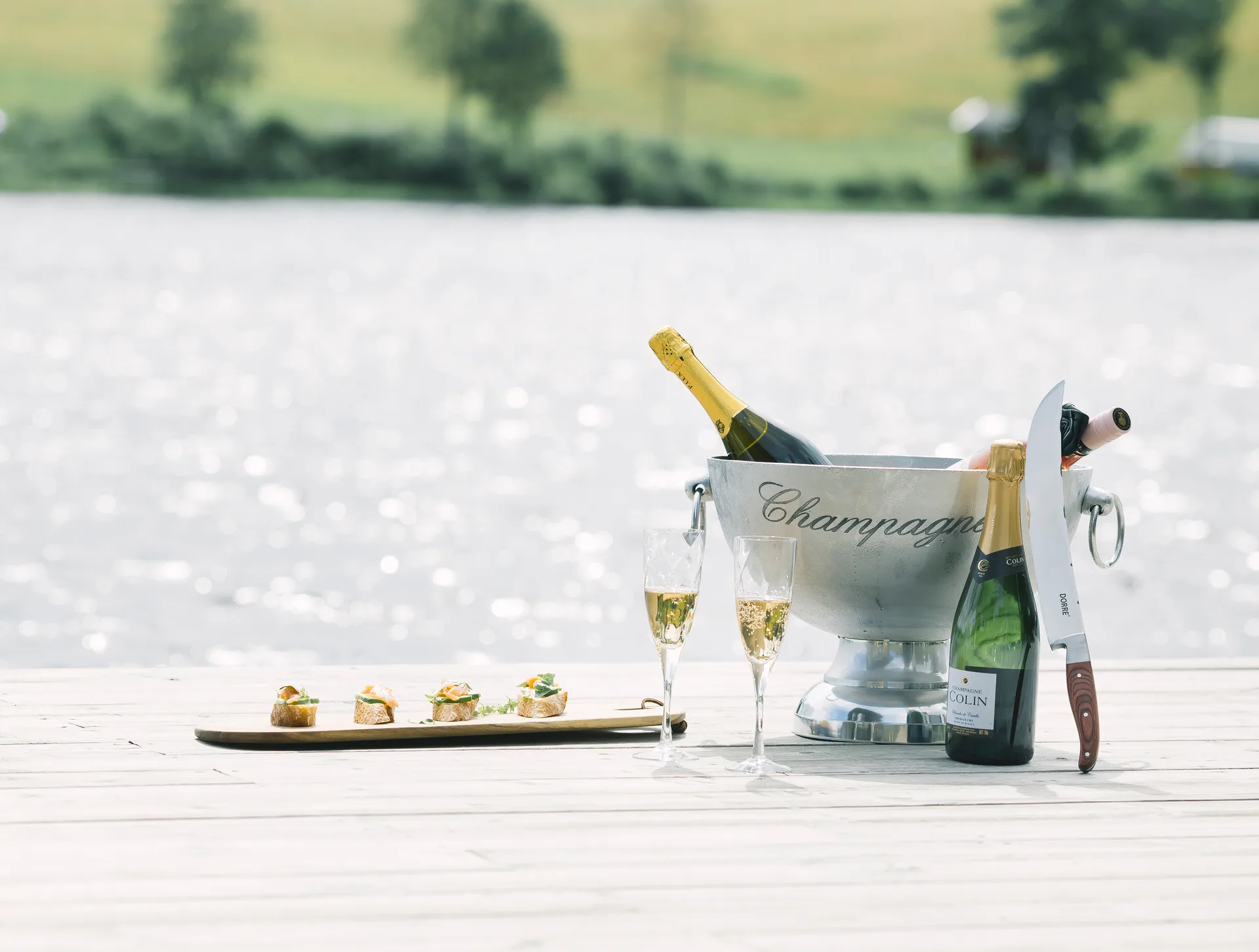 Sabre para champanhe Salut 42 cm, Aço inoxidável Dorre