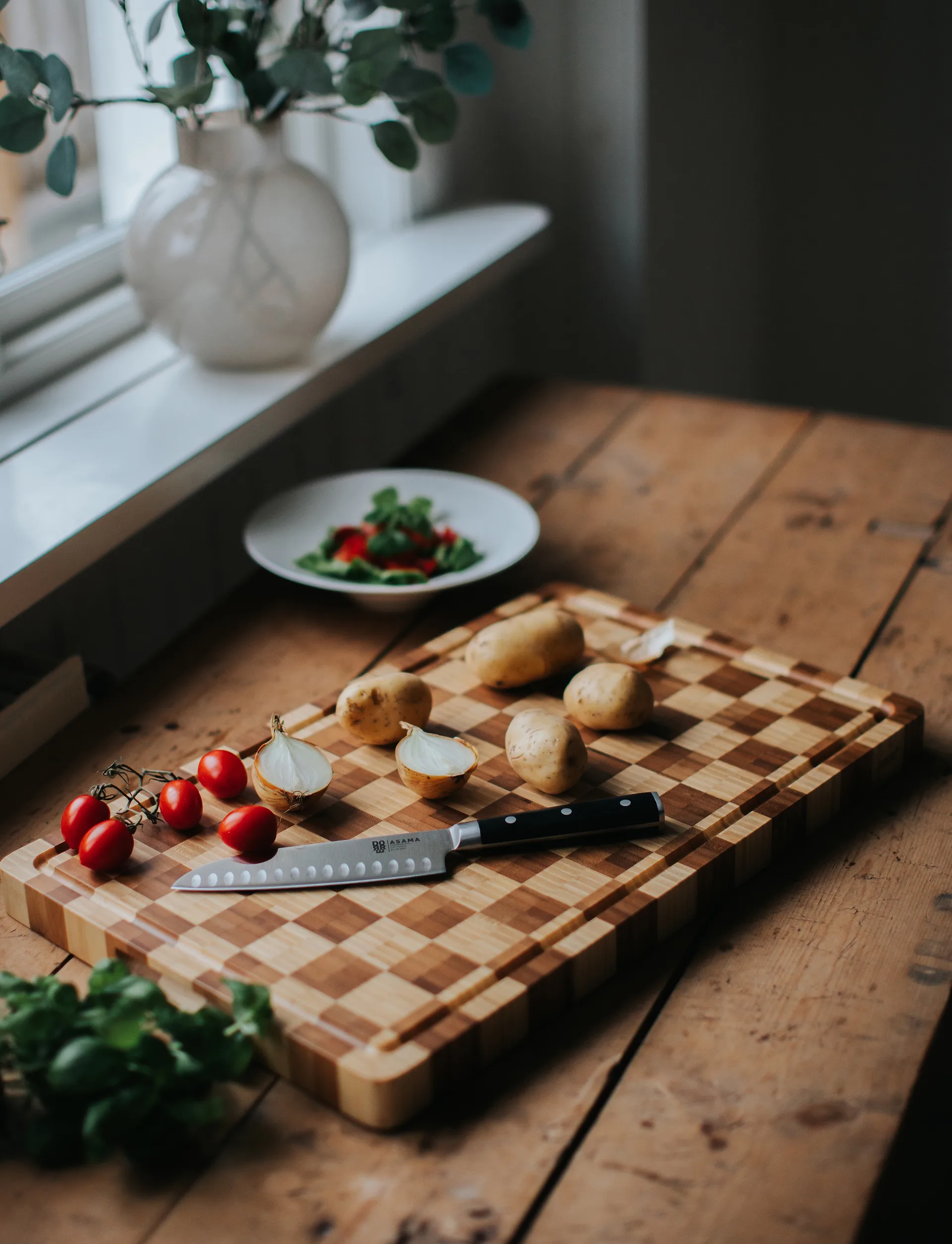 Tábua de corte Kombo , Bambu, 56x35x3,5 cm Dorre