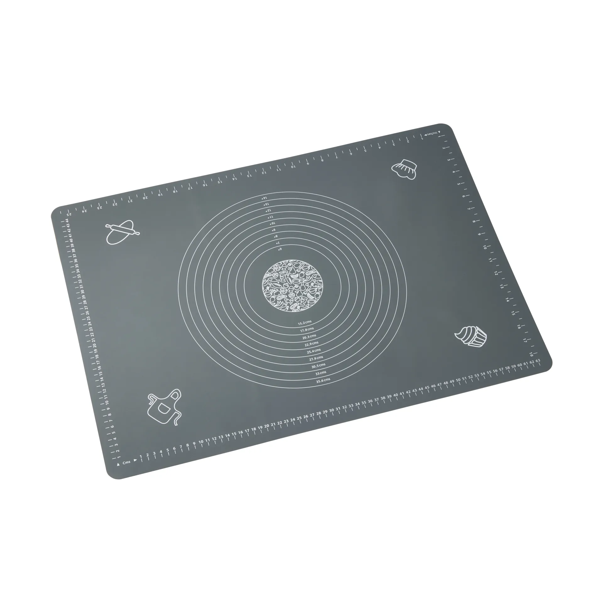 tapete de cozedura Cookie, Cinzento, XL, silicone, 50x70 cm Dorre