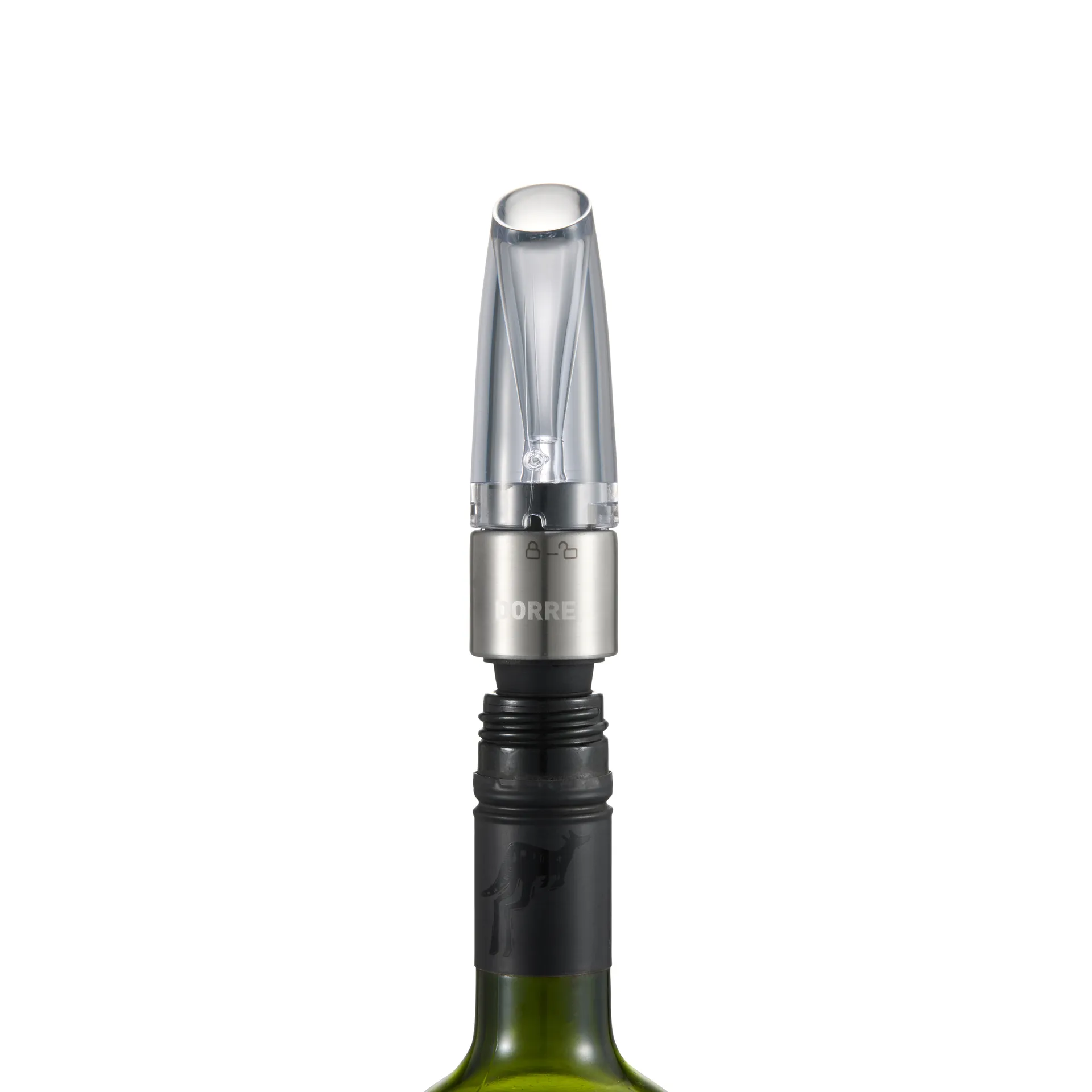 Verne arejador de vinho e vedante de vinho, Preto Dorre