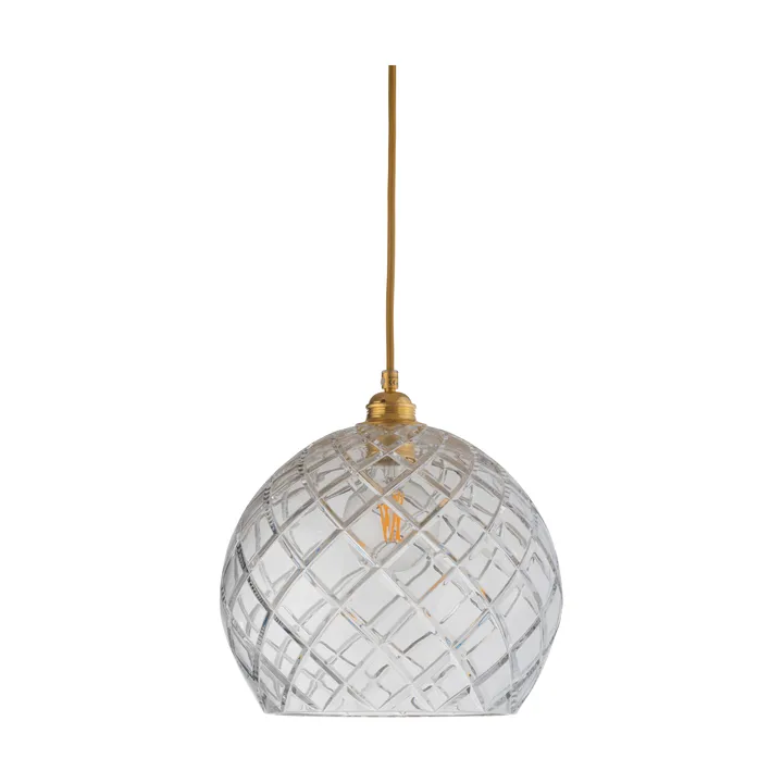 Candeeiro suspenso Rowan L, Ø 28 cm - Crystal, xadrez grande - EBB & FLOW