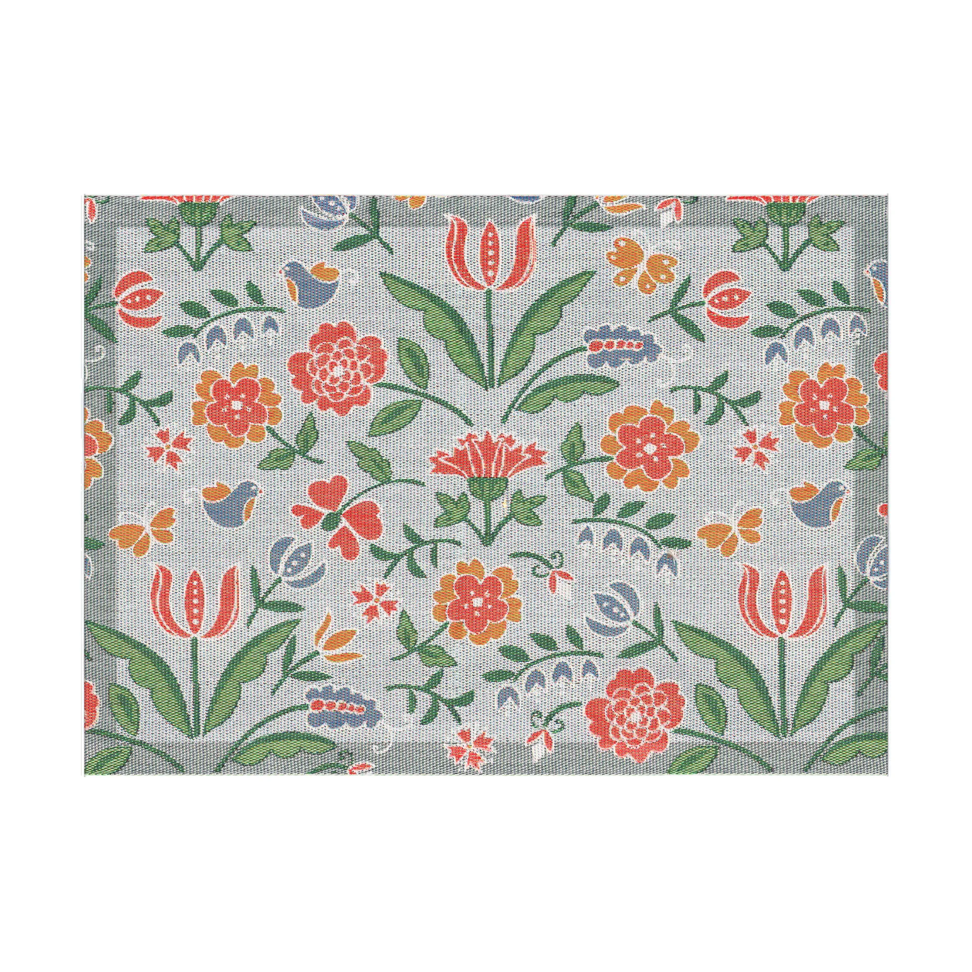 Blomglänta individual de mesa 35x48 cm, Multicolor Ekelund Linneväveri