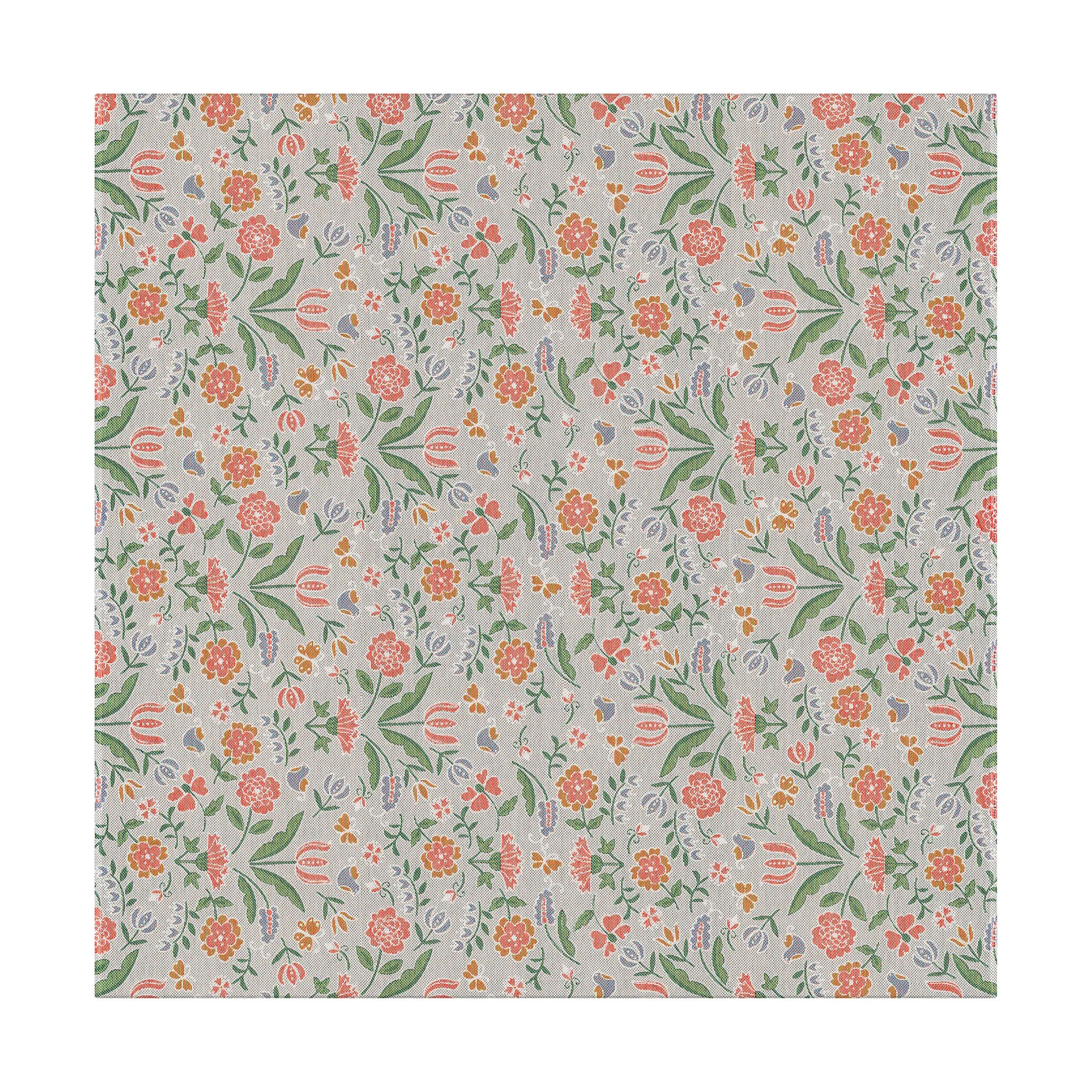 Blomglänta toalha de mesa 145x145 cm, Multicolor Ekelund Linneväveri