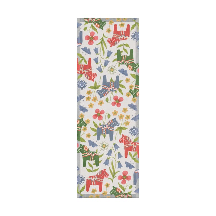 Blomsterhäst caminho de mesa 35x100 cm - Multicolor - Ekelund Linneväveri