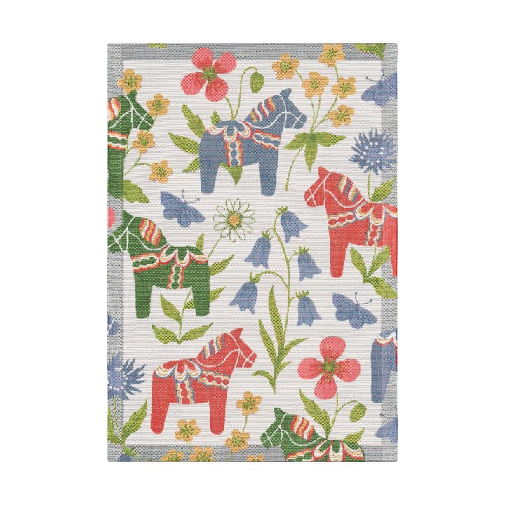 Blomsterhäst pano de cozinha 35x50 cm - Multicolor - Ekelund Linneväveri