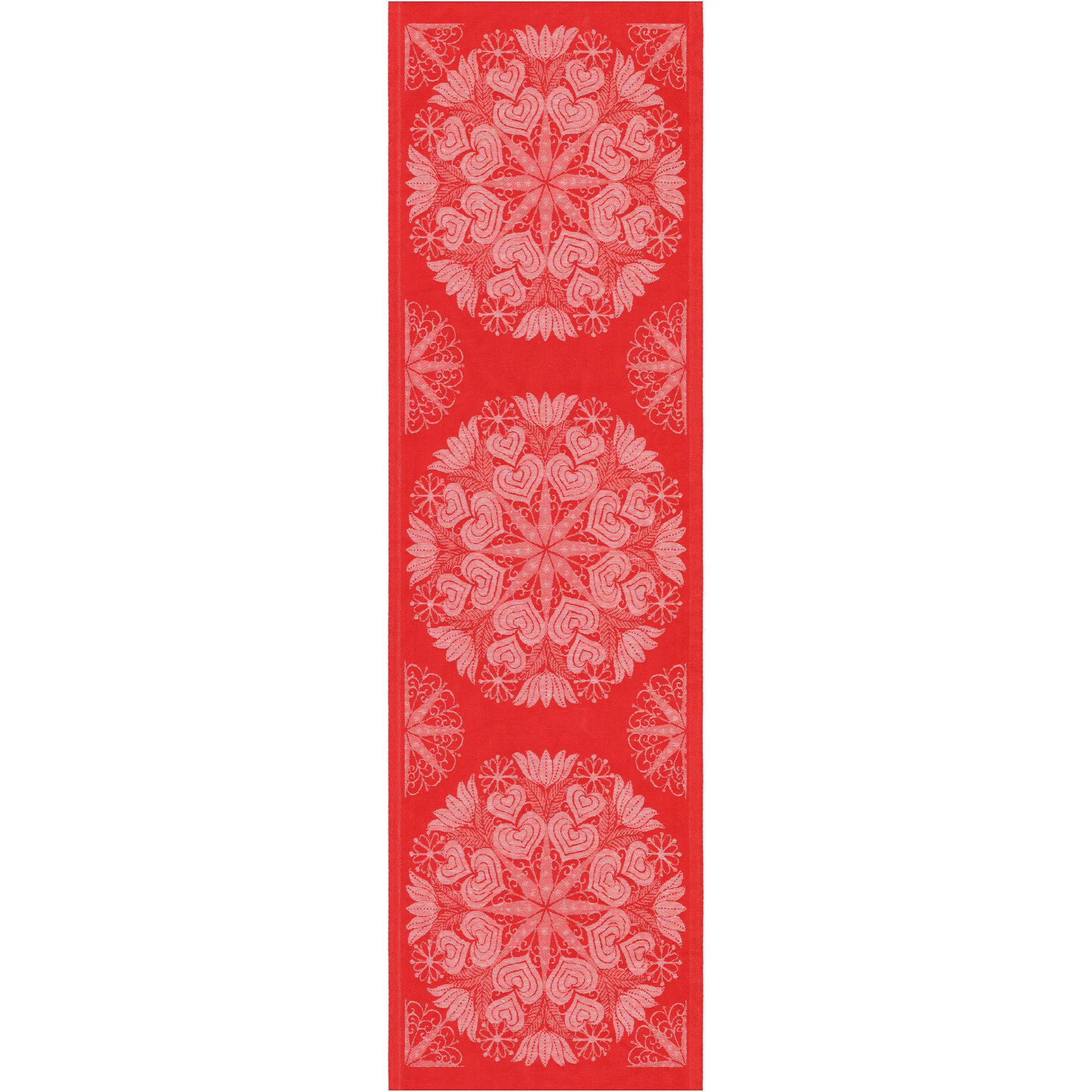 Caminho de mesa Hjärtbo 35x120 cm, Vermelho Ekelund Linneväveri
