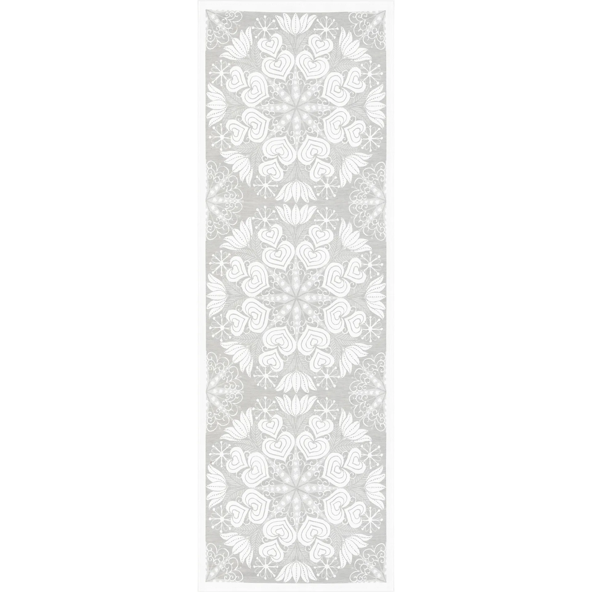 Caminho de mesa Hjärtbo 50x150 cm, Cinzento Ekelund Linneväveri