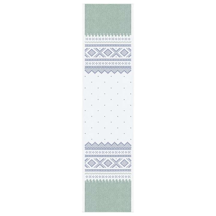 Caminho de mesa Marius 35x140 cm, Verde-azul Ekelund Linneväveri