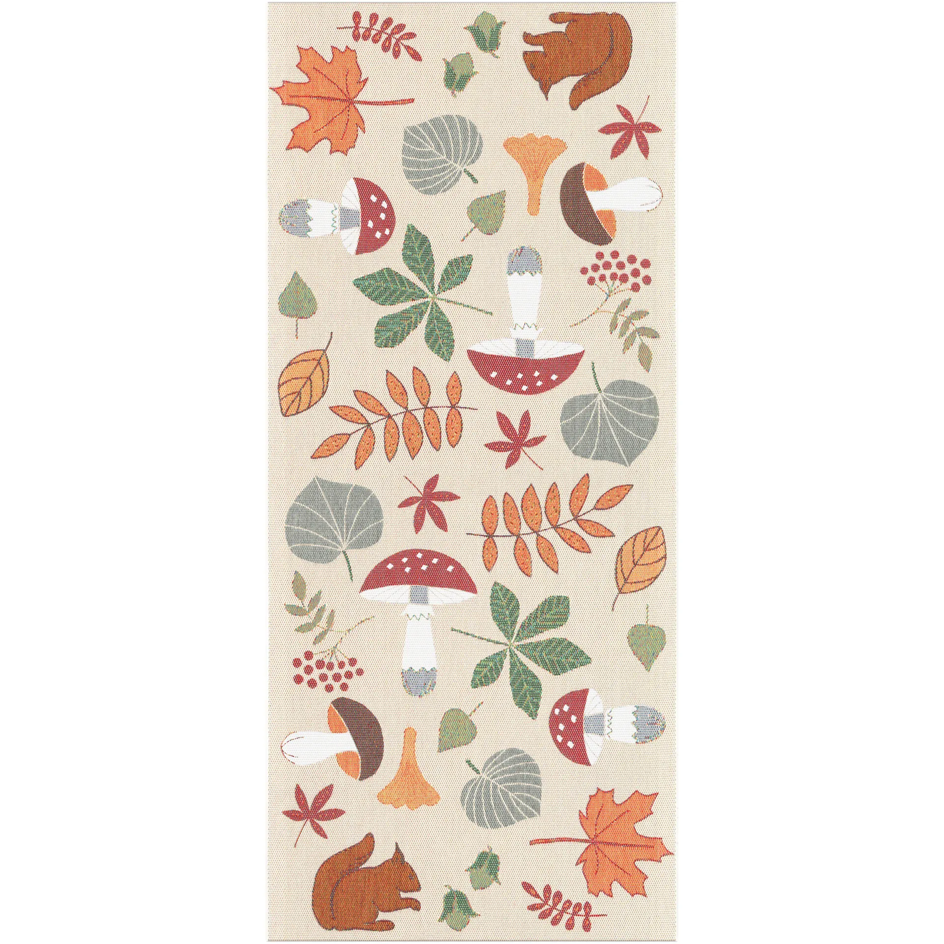 Caminho de mesa Svamplöv 35x80 cm, multi Ekelund Linneväveri
