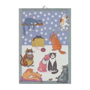 Cats Fun toalha de cozinha - 35x50 cm - Ekelund Linneväveri