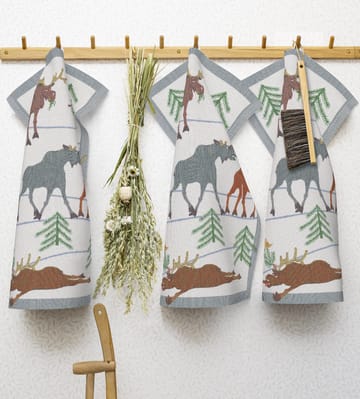 Clumsy Moose toalha de cozinha - 35x50 cm - Ekelund Linneväveri