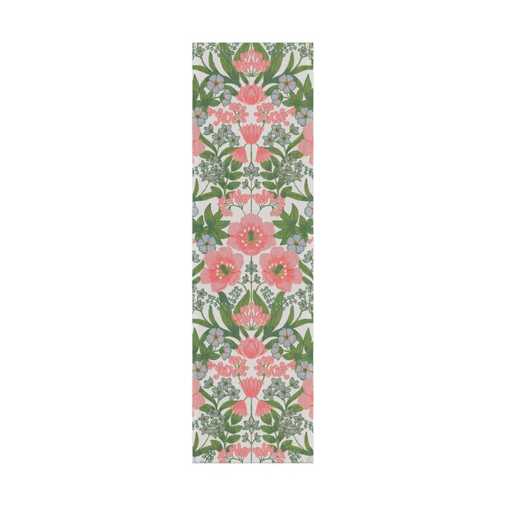 Corre-mesa Bettys tulpaner 35x120 cm - Rosa-verde - Ekelund Linneväveri