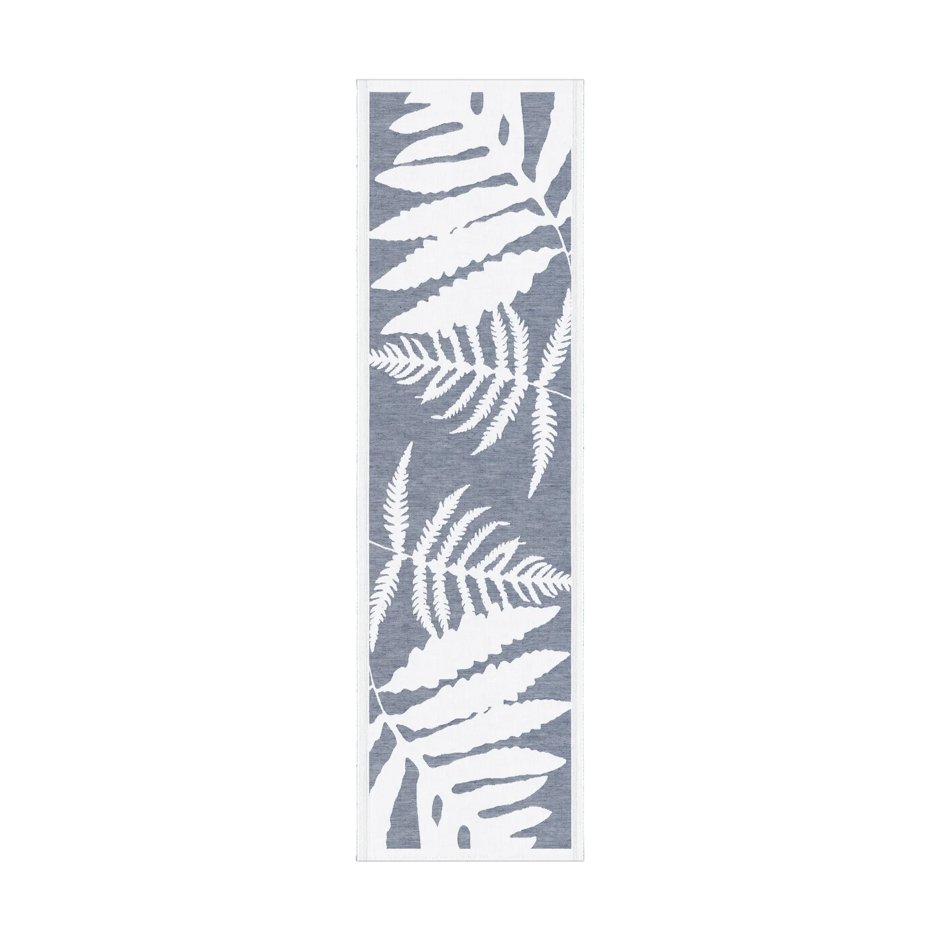 Corre-mesa Ormbunkar 35x120 cm, Azul-branco Ekelund Linneväveri