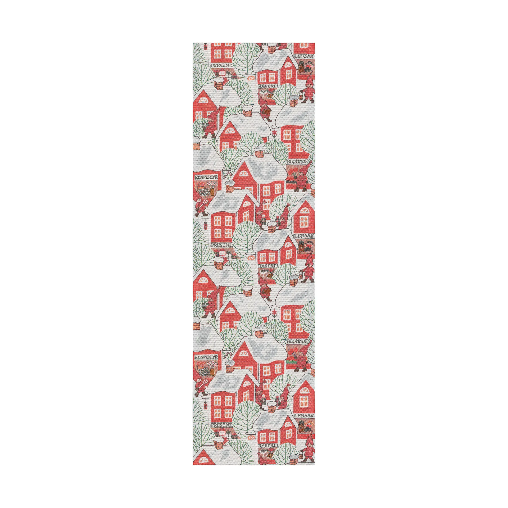 Corre-mesa Tomtebyn 35x120 cm, Vermelho Ekelund Linneväveri