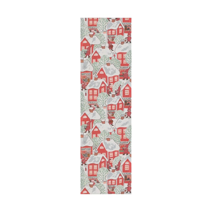 Corre-mesa Tomtebyn 35x120 cm - Vermelho - Ekelund Linneväveri