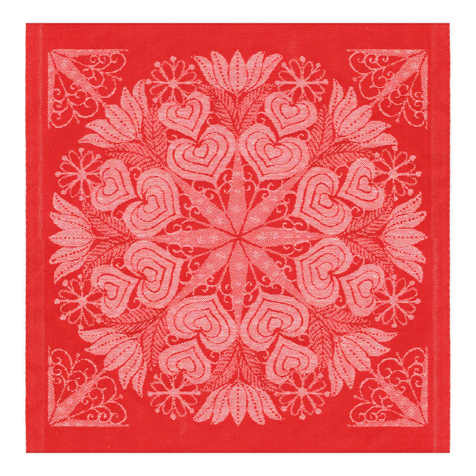Guardanapo Hjärtbo 35x35 cm, Vermelho Ekelund Linneväveri