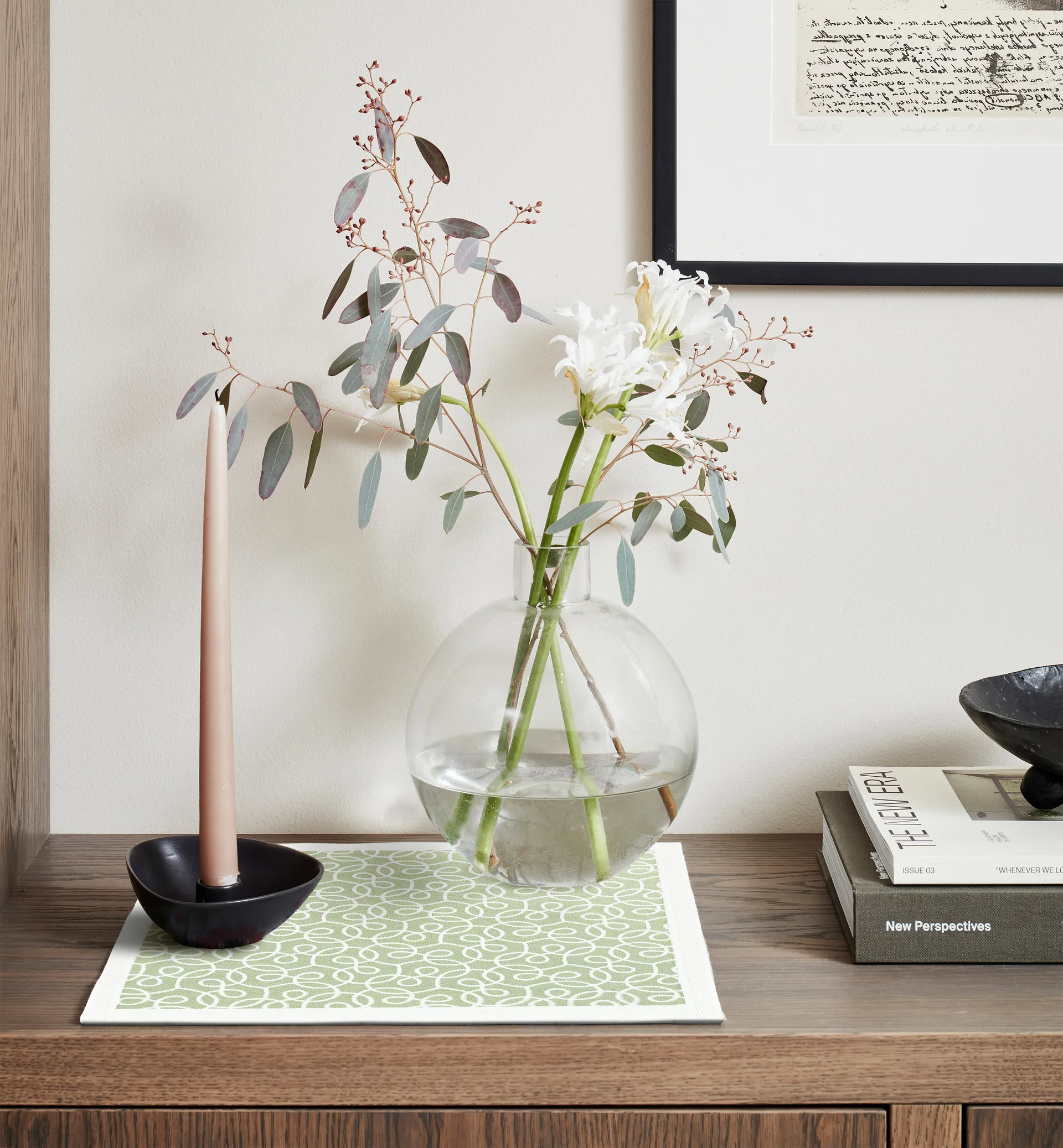 Guardanapo Lindblom 35x35 cm, verde claro Ekelund Linneväveri