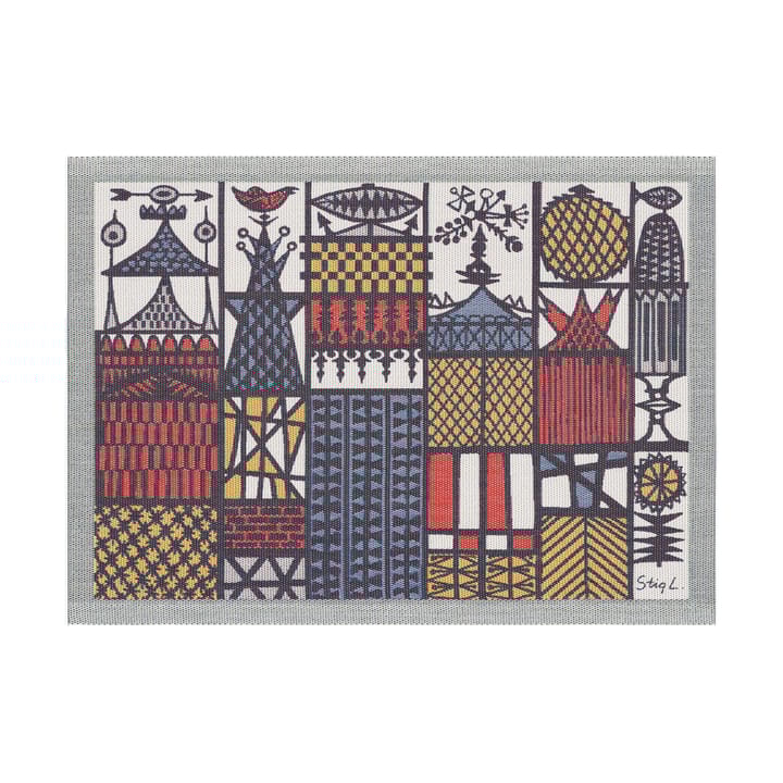 Individual de mesa Stadsdel 35x48 cm - Multicolor - Ekelund Linneväveri