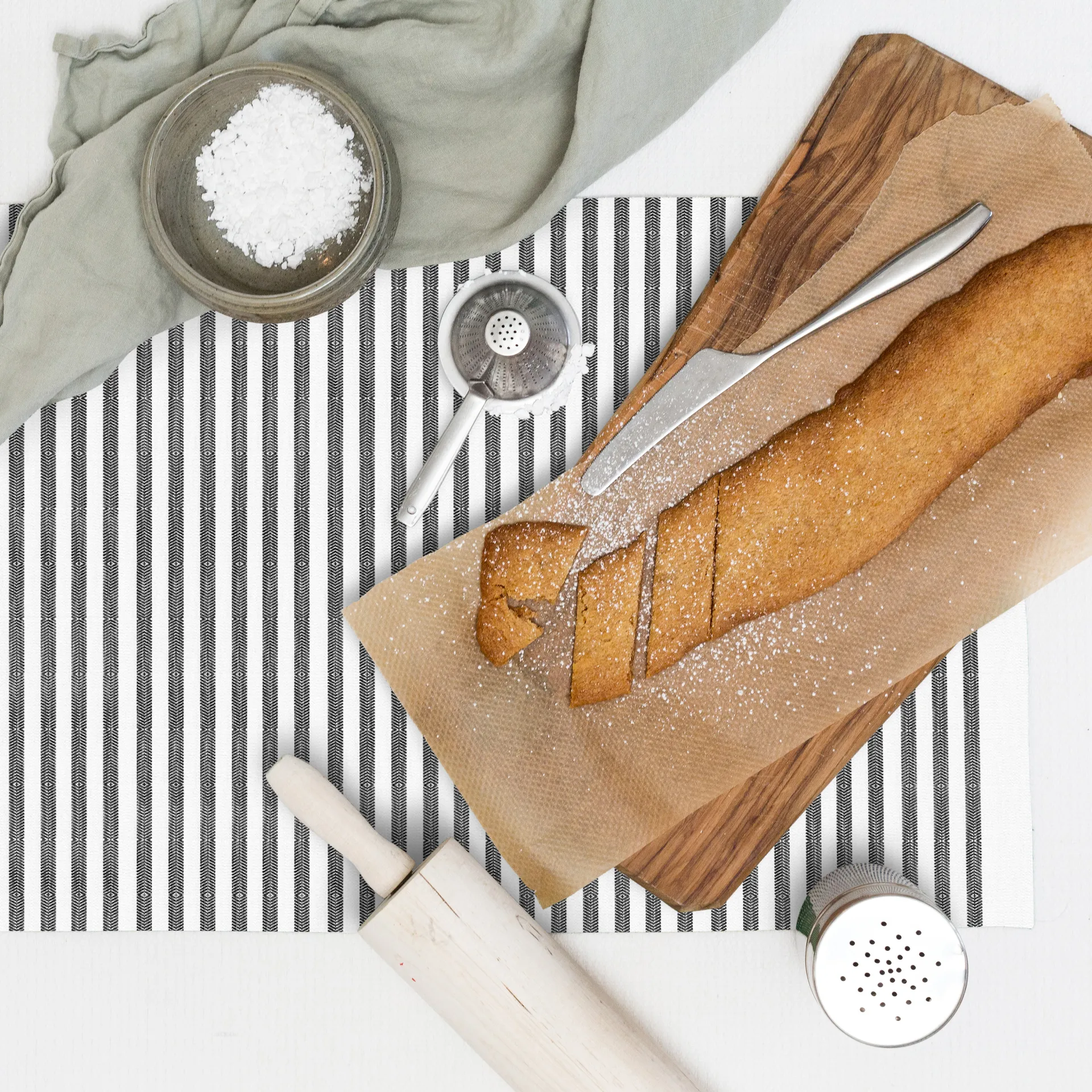 Individual de mesa Tvärs cinza, 35x48 cm Ekelund Linneväveri