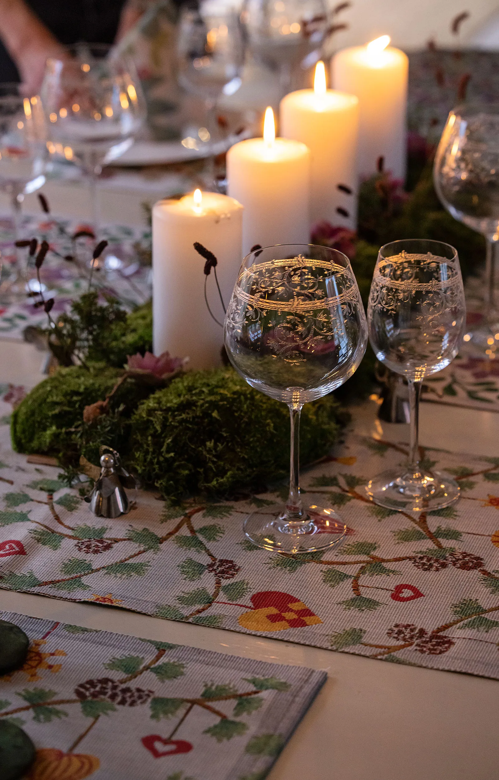 Julefröjd guardanapo de tecido 35x35 cm, Multicolor Ekelund Linneväveri