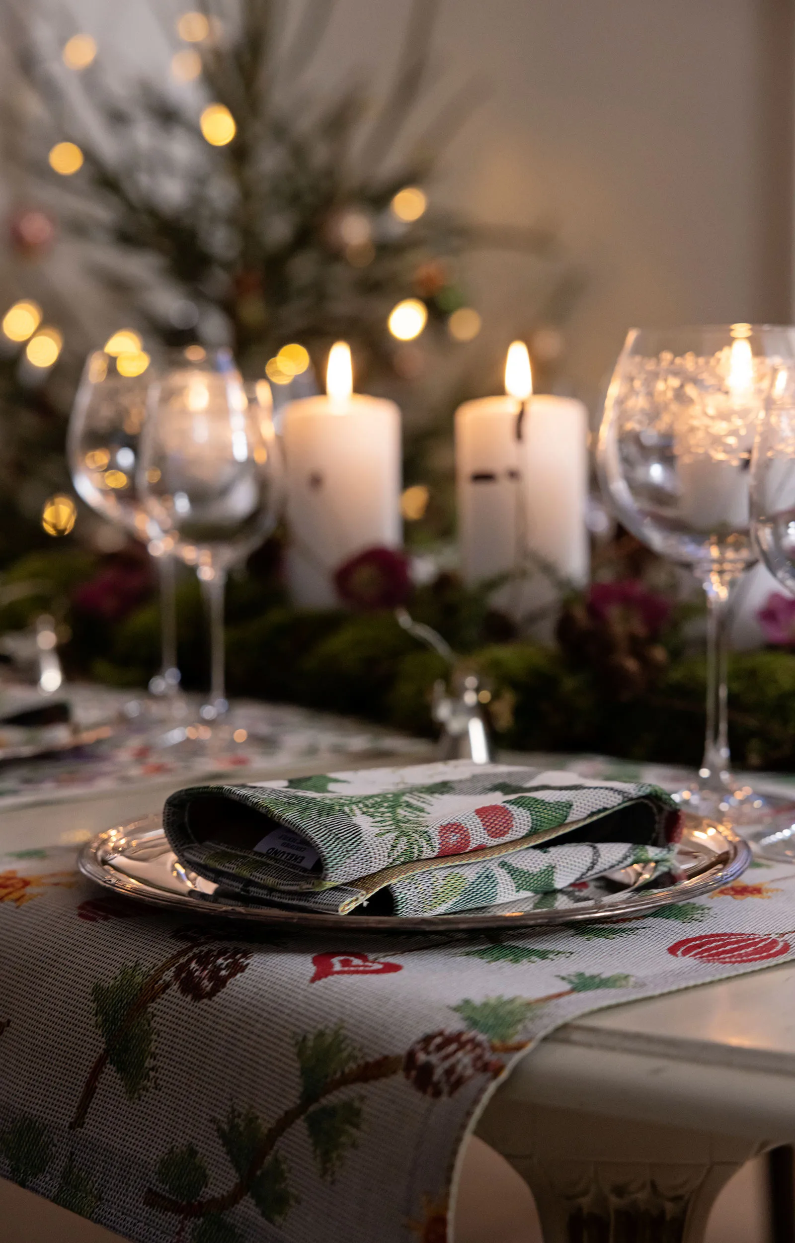 Julefröjd individual de mesa 35x48 cm, Multicolor Ekelund Linneväveri