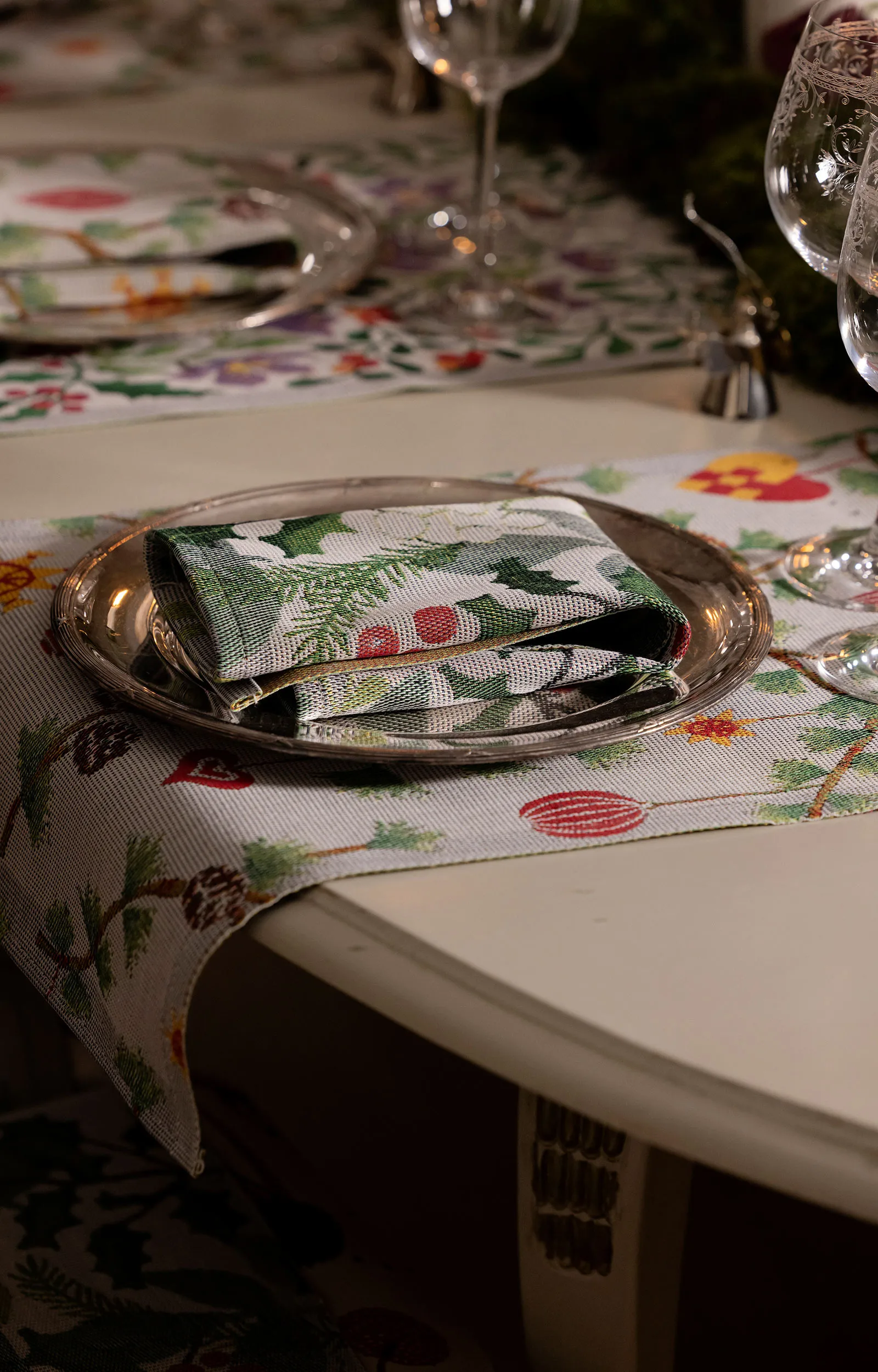 Julnatt pano de cozinha 35x50 cm, Preto Ekelund Linneväveri