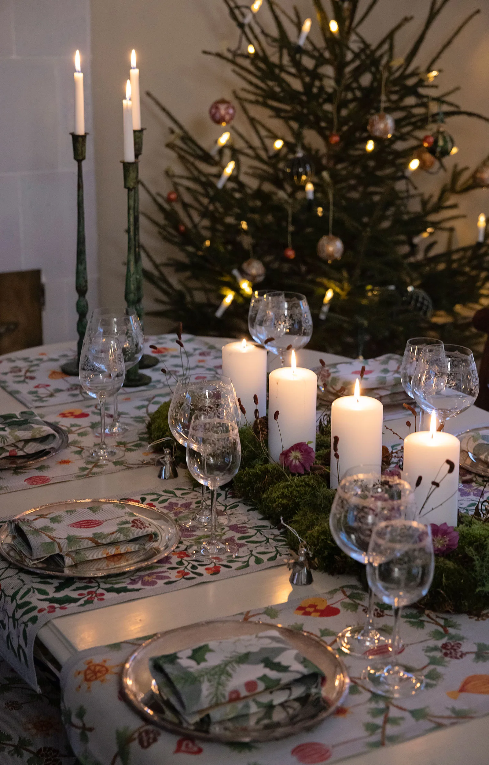 Julnatt pano de cozinha 35x50 cm, Preto Ekelund Linneväveri