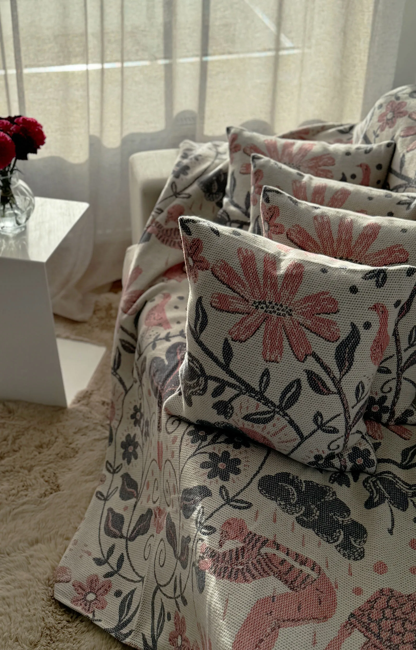 Kärleken capa de almofada 40x40 cm, Multicolor Ekelund Linneväveri