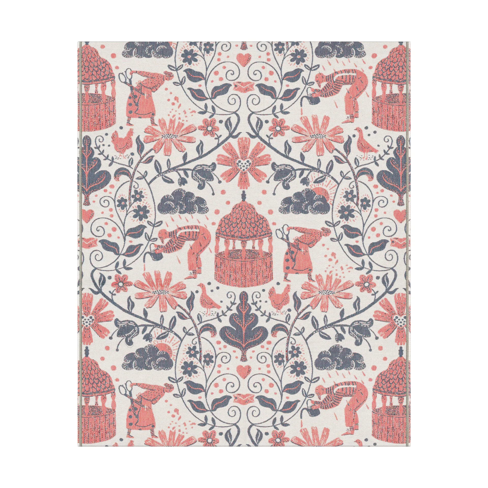 Kärleken manta 140x170 cm, Multicolor Ekelund Linneväveri