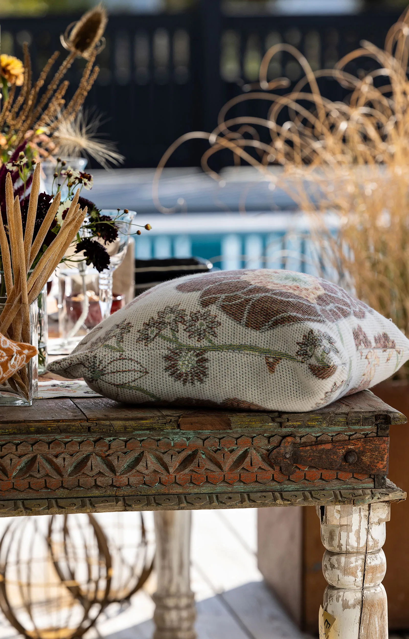 Kärleken manta 140x170 cm, Multicolor Ekelund Linneväveri