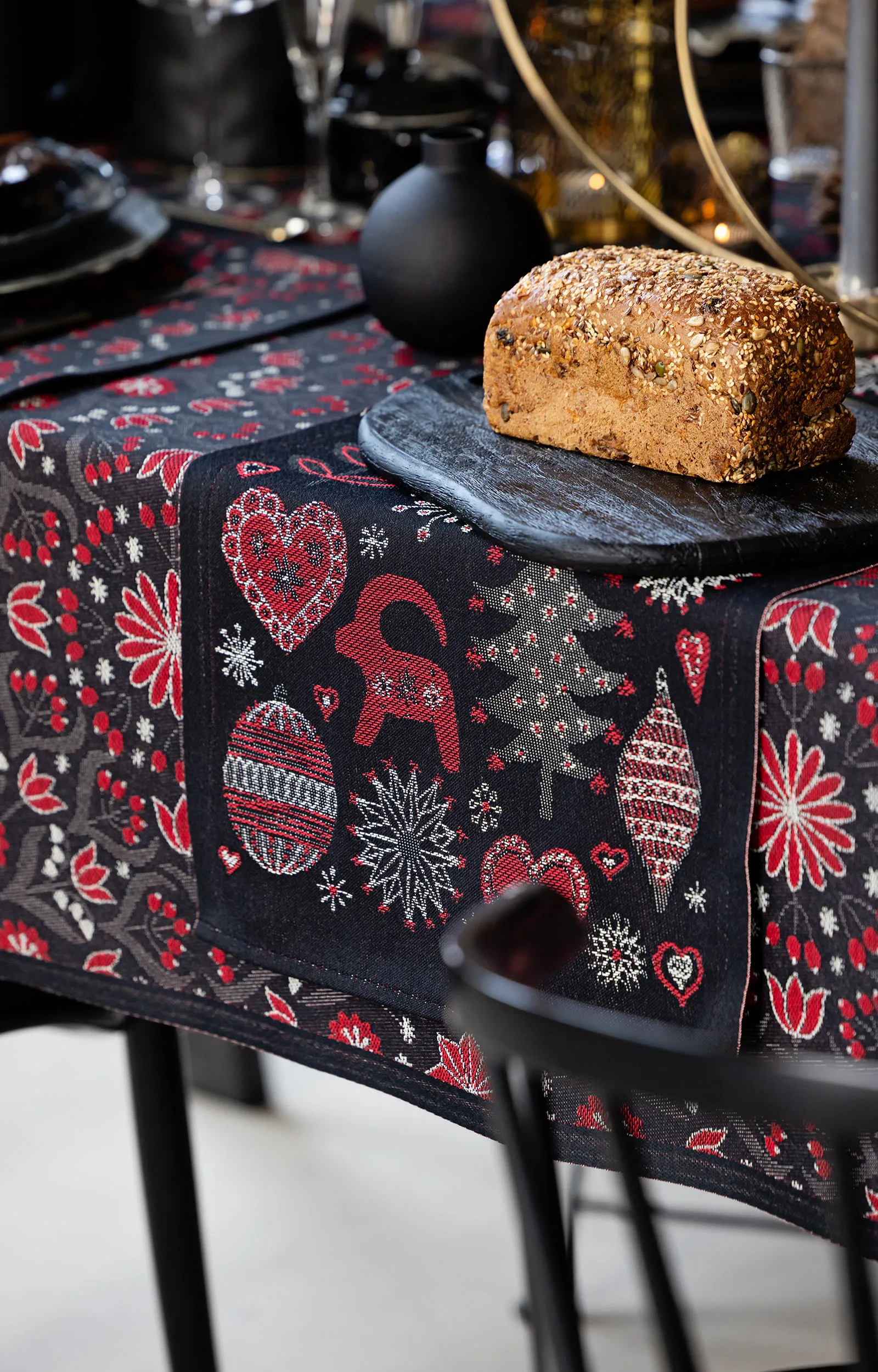 Koltrast guardanapo de tecido 35x35 cm, Multicolor Ekelund Linneväveri