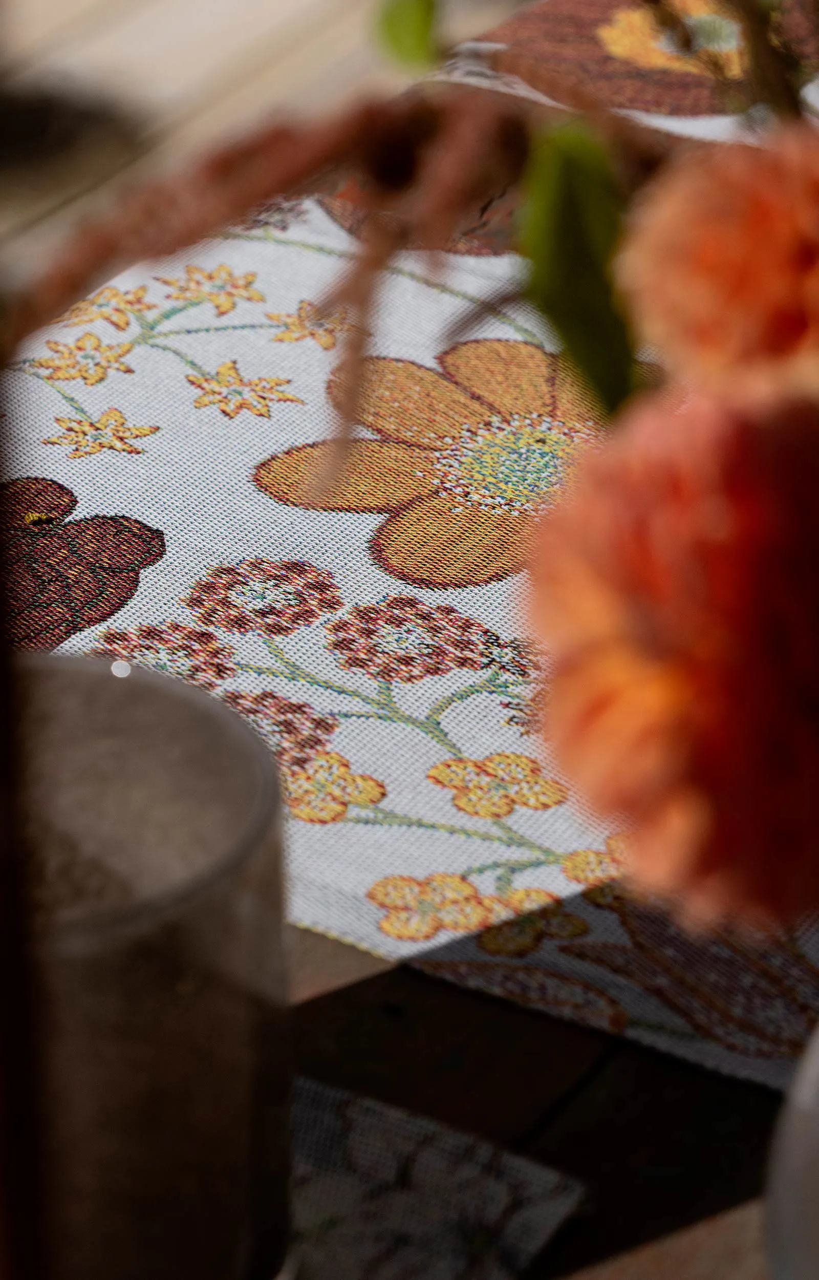 Kvällsblom capa de almofada 40x40 cm, Multicolor Ekelund Linneväveri